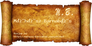 Méhész Barnabás névjegykártya